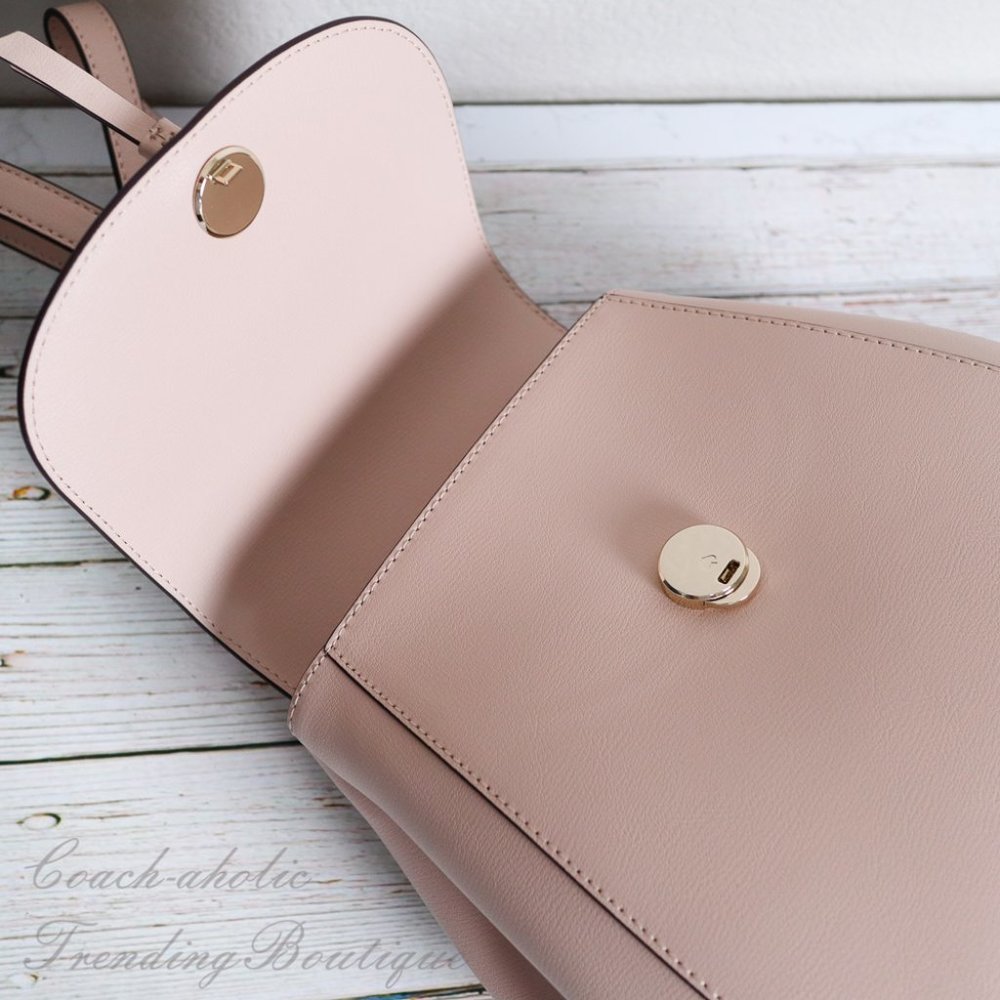 NWT Kate Spade Adel Flap Backpack in Warmbeige - Picture 10 of 12